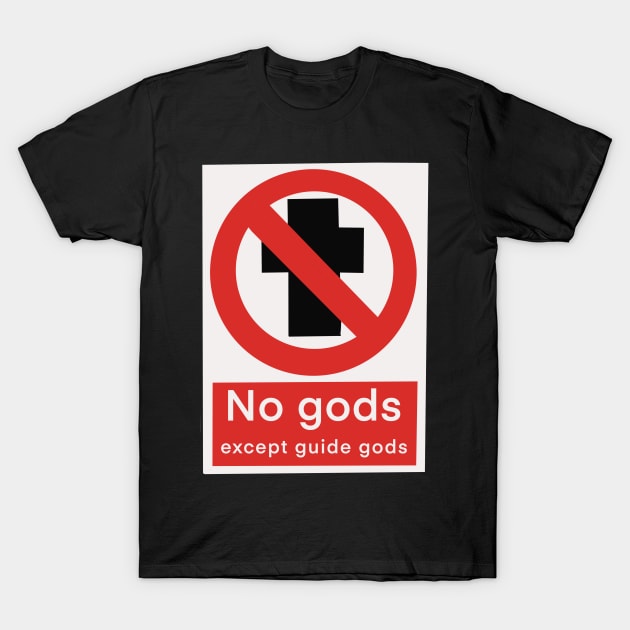 No Gods Except Guide Gods T-Shirt by Tameink